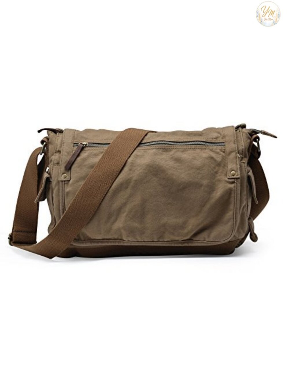 Canvas Messenger Bag Crossbody Shoulder Satchel Fits 15.6" Laptop